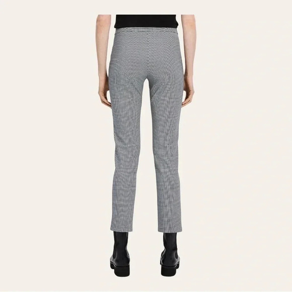 0413. Theory CROPPED‎ TROUSER HOUNDSTOOTH PATTERN BLACK/WHITE IN COLOR SIZE 2 - Picture 4 of 16